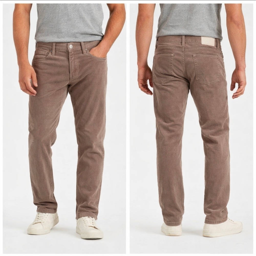 Vuori High Point Corduroy Pants Mens 32 V478 Taupe Brown Slim Straight Stretch
